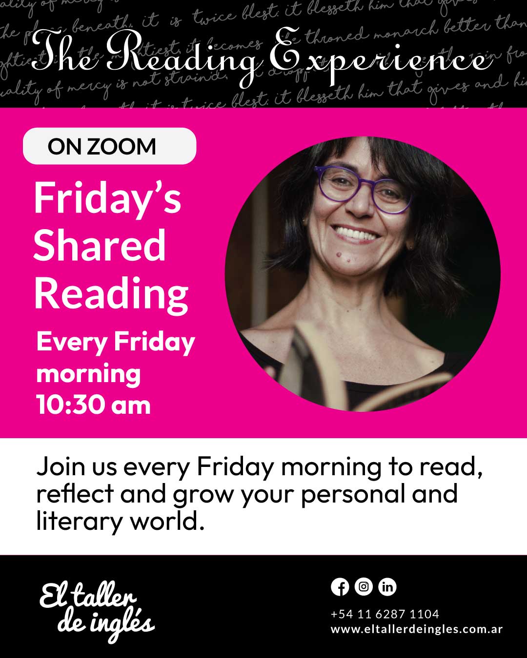 Friday Reading Friday’s Shared Reading – The Reading Experience